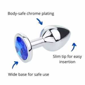 Diamond Metal Anal Plug – Small Ladder Design | Temperature Play & Easy-Clean Stainless Steel - Image 2